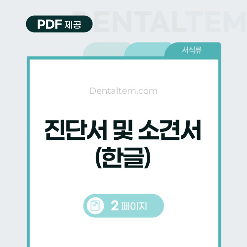 진단서 및 소견서 (한글)