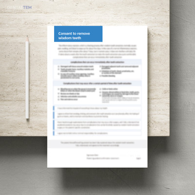 사랑니 발치 동의서 (영문)